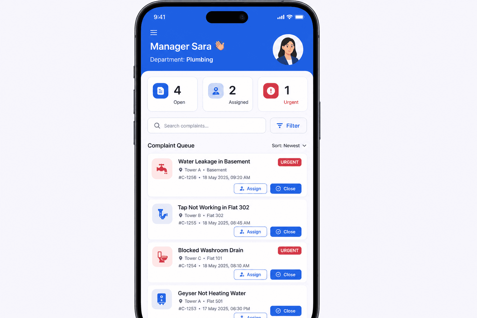 Manager dashboard preview